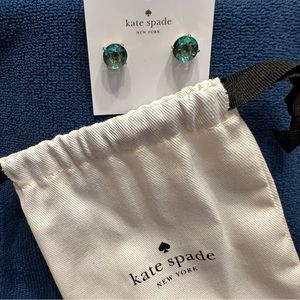 Kate Spade Earrings Round Stud Green AB Nee